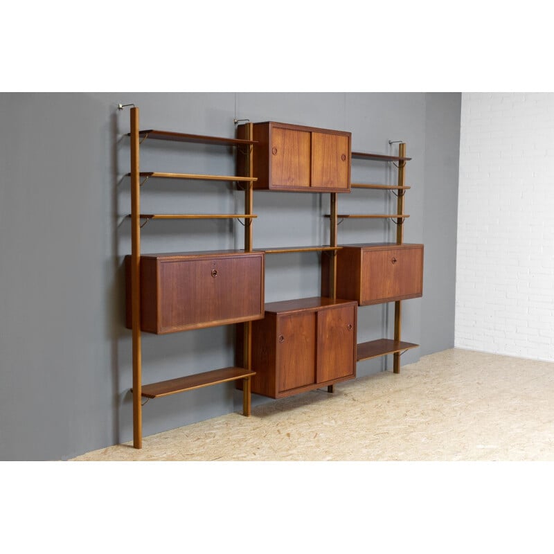 Vintage teak shelving system by William Watting for Fristho, Dutch 1960s