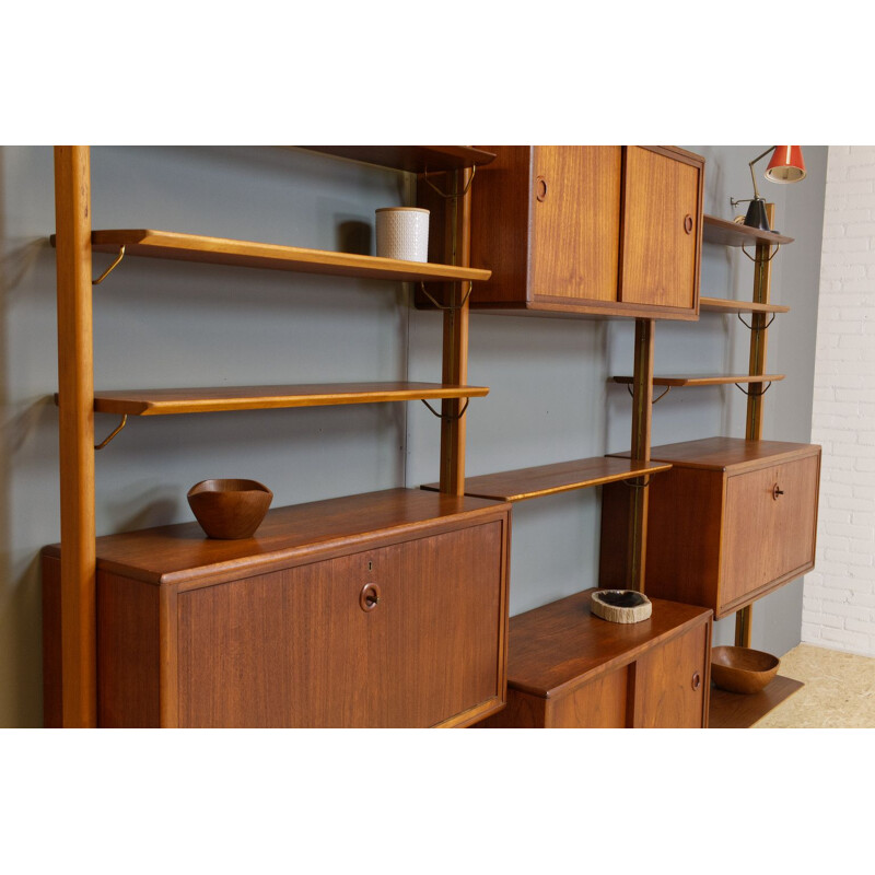 Vintage teak shelving system by William Watting for Fristho, Dutch 1960s