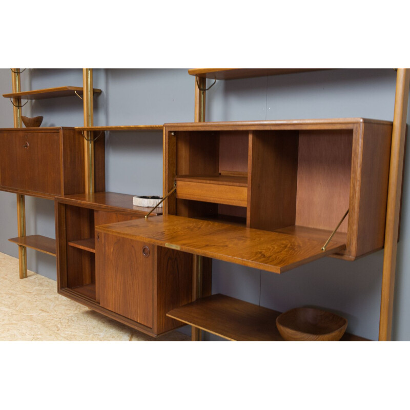 Vintage teak shelving system by William Watting for Fristho, Dutch 1960s