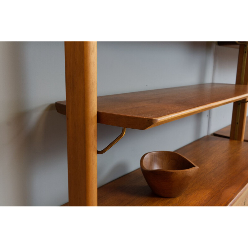 Vintage teak shelving system by William Watting for Fristho, Dutch 1960s