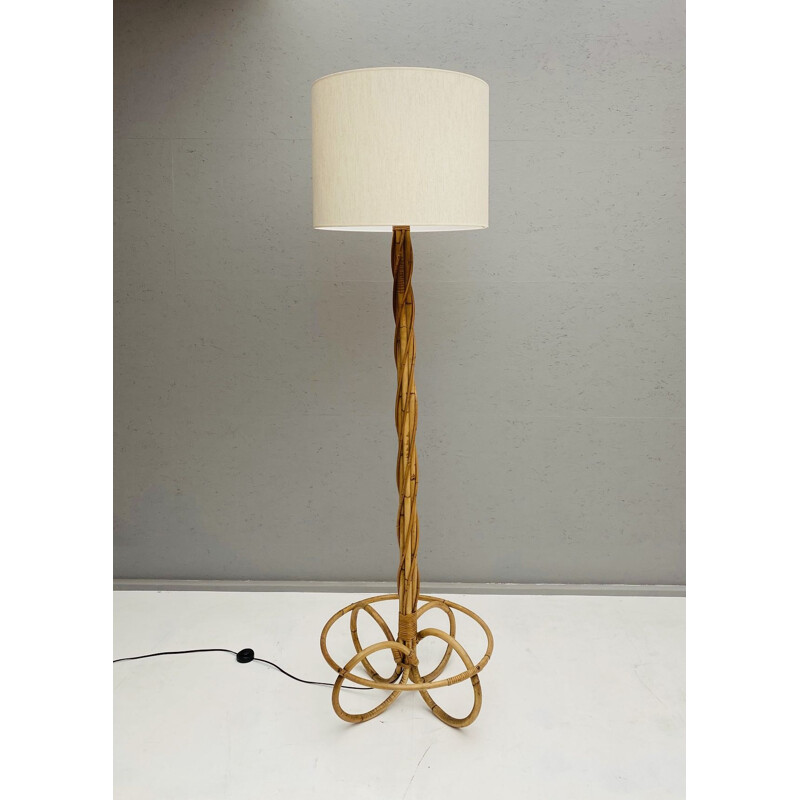 Vintage standing lamp in Bamboo