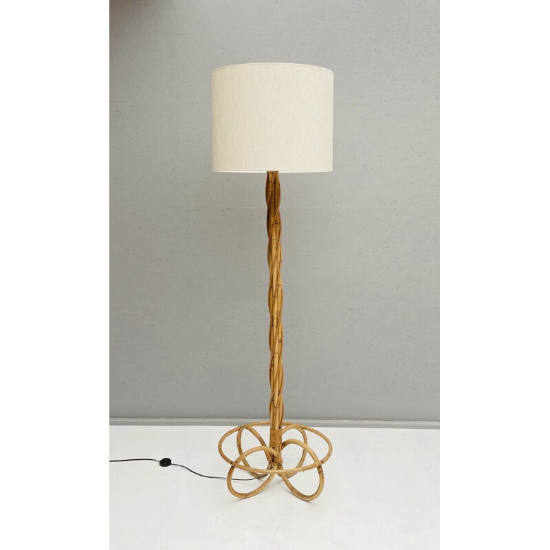 Vintage standing lamp in Bamboo