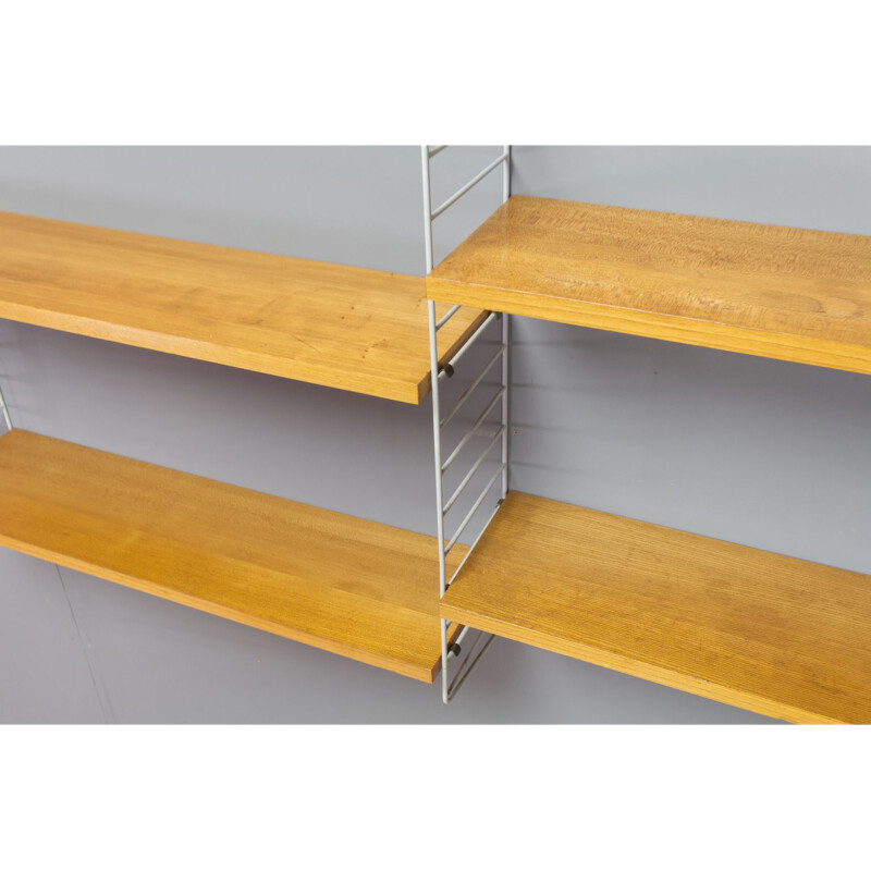 Vintage String Shelving unit in Birch, 1960s