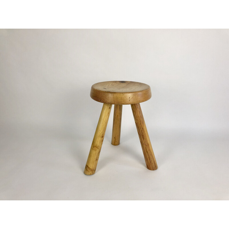 Vintage pine stools by Charlotte Perriand for Les Arcs resort 1960s