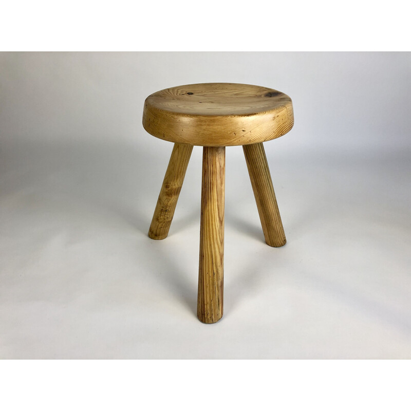 Vintage pine stools by Charlotte Perriand for Les Arcs resort 1960s