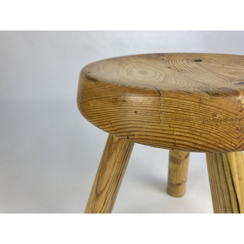 Vintage pine stools by Charlotte Perriand for Les Arcs resort 1960s