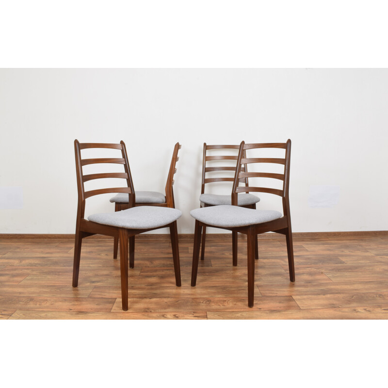 Set Of 4 Mid Century Teak Dining Chairs, Danish 1960s