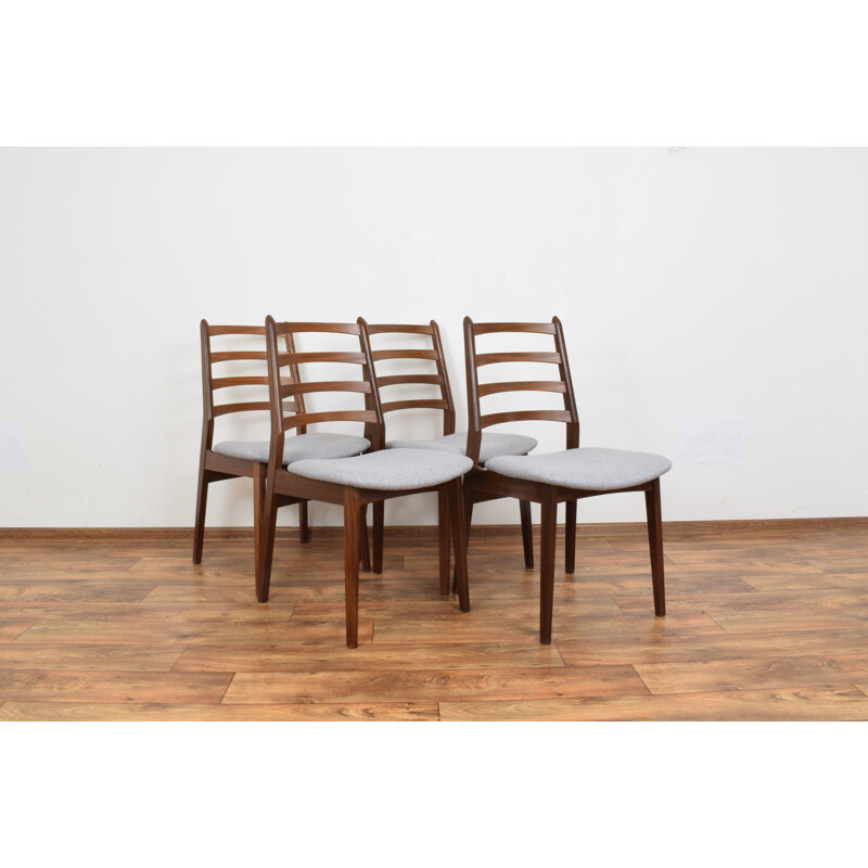 Set Of 4 Mid Century Teak Dining Chairs, Danish 1960s