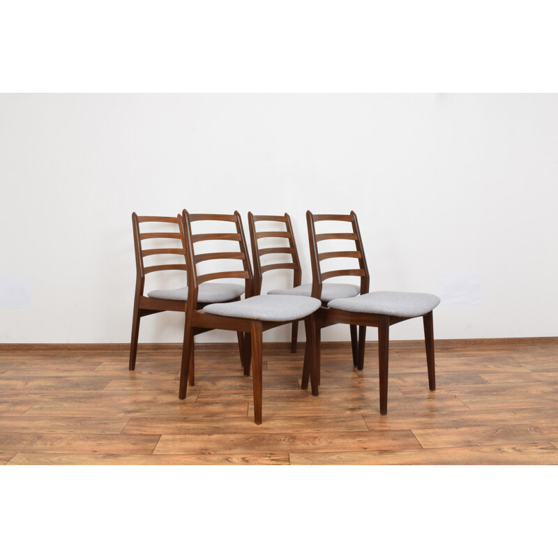 Set Of 4 Mid Century Teak Dining Chairs, Danish 1960s