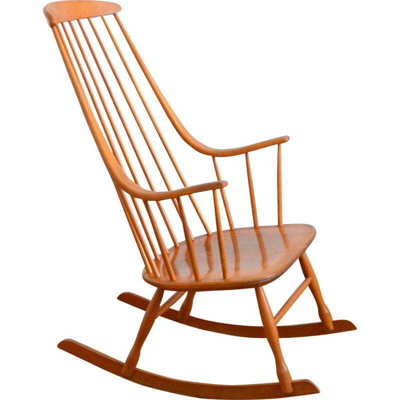 Rocking chair vintage "Grandessa" de Lena Larsson, Scandinave 1960