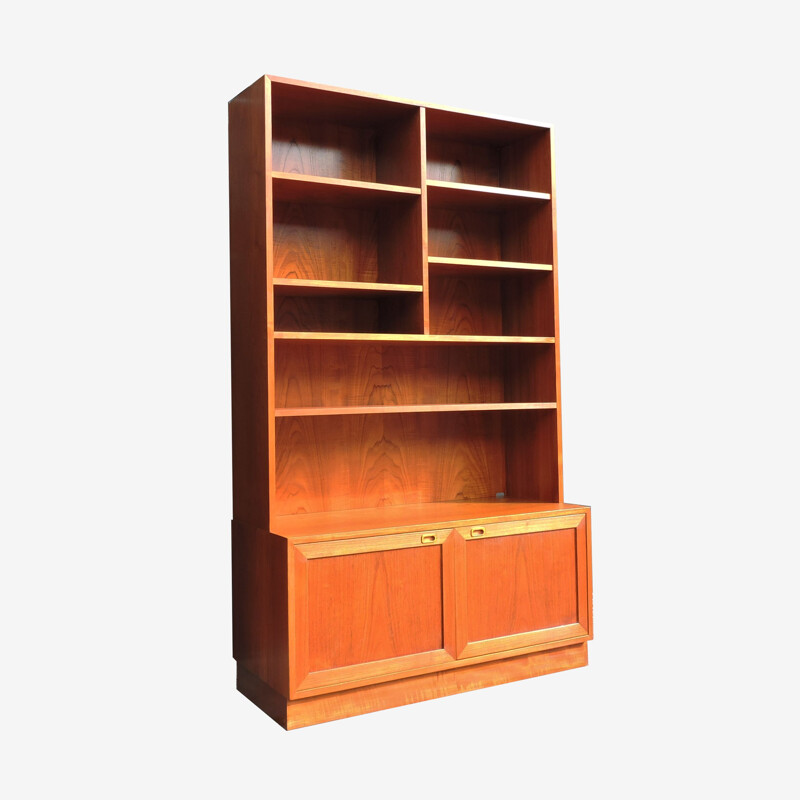 Vintage Bookcase Secretaire, Danish 1970s