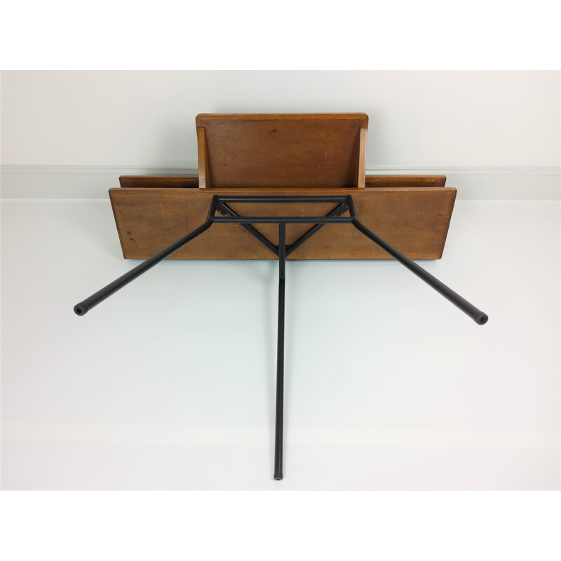 Vintage Console table wood and metal 1960