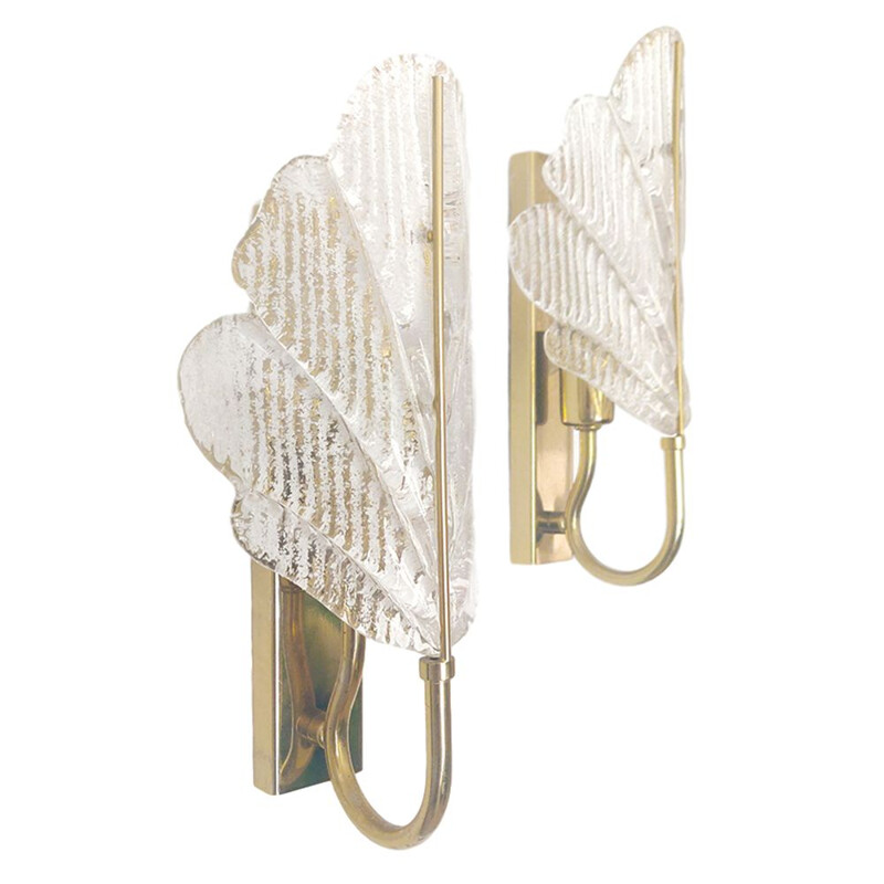 Pair of vintage Murano Glass Sconces, 1960s