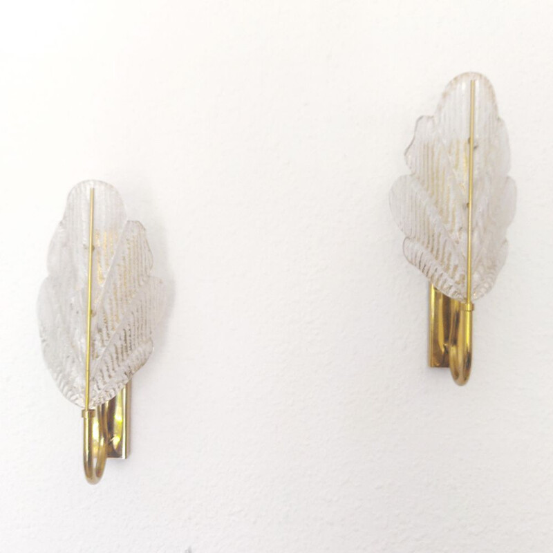Pair of vintage Murano Glass Sconces, 1960s