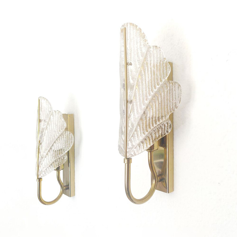 Pair of vintage Murano Glass Sconces, 1960s