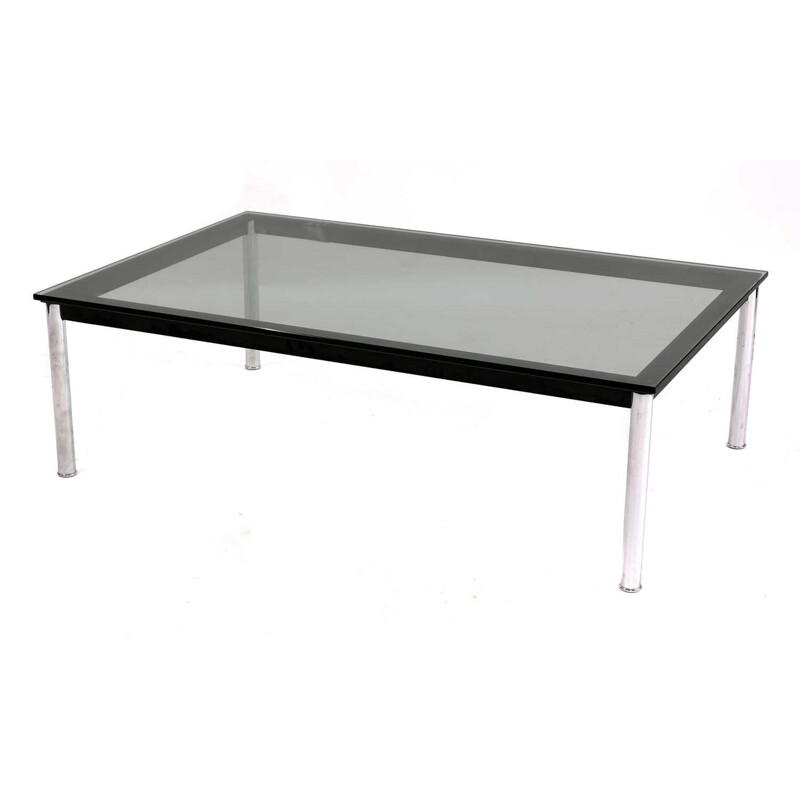 Vintage glass coffee table LC10-P by Le Corbusier for Cassina, 1970