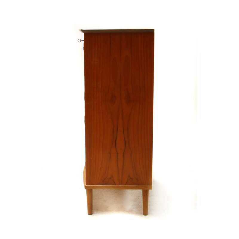 Vintage teak modern 6-drawer chest of drawers by Kai Kristiansen, Danish