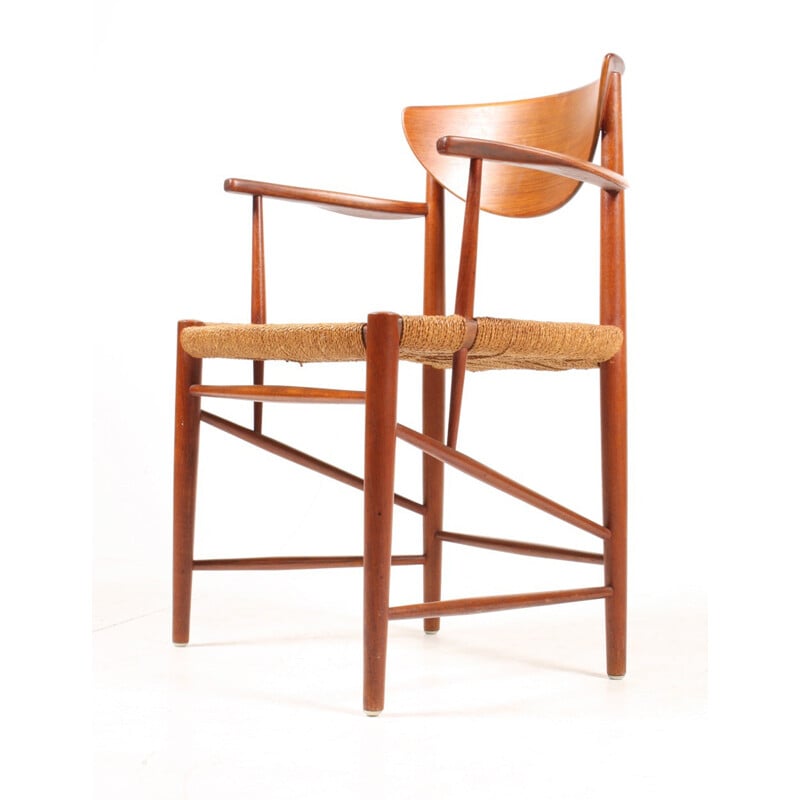 Suite de quatre chaises scandinaves Søborg Furniture en teck, P. HVIDT & O. MOLGAARD NIELSEN - 1950