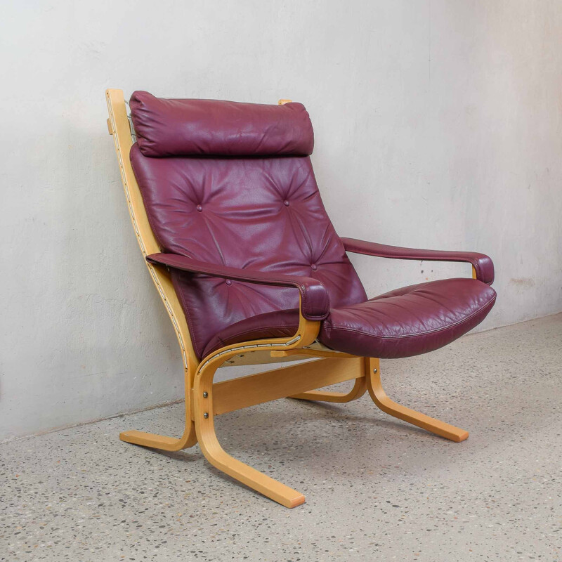 Paire de chaises de sieste vintage Burgundy par Ingmar Relling pour Westnofa 