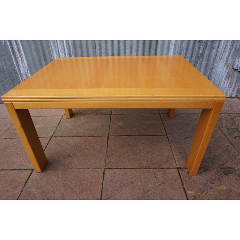 Vintage Ibisco Extendable Dining Table in Birch Wood Italian 1969