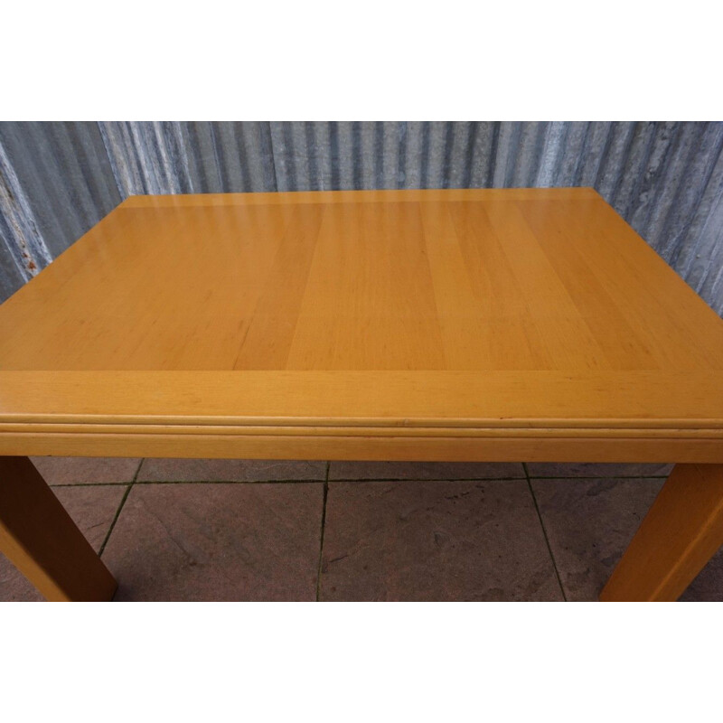 Vintage Ibisco Extendable Dining Table in Birch Wood Italian 1969