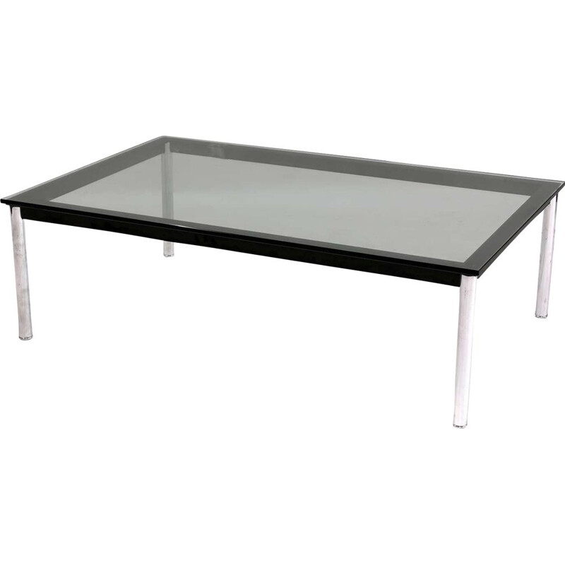 Vintage glass coffee table LC10-P by Le Corbusier for Cassina, 1970
