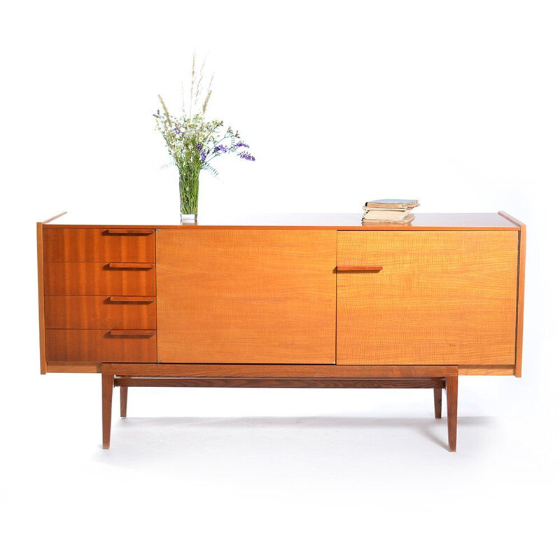 Midcentury Sideboard In Teak, Frantisek Mezulanik, Czechoslovakia 1960s