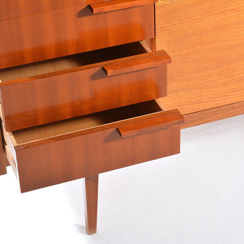 Midcentury Sideboard In Teak, Frantisek Mezulanik, Czechoslovakia 1960s