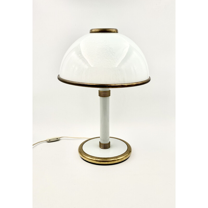 Vintage table lamp F.Fabbian, Murano mushroom 1980