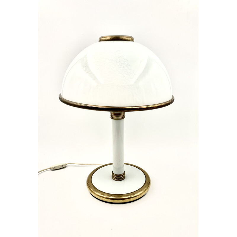 Vintage table lamp F.Fabbian, Murano mushroom 1980