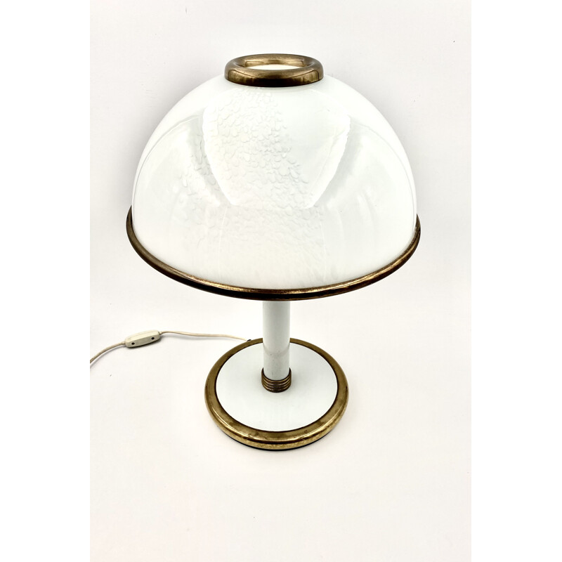 Vintage table lamp F.Fabbian, Murano mushroom 1980