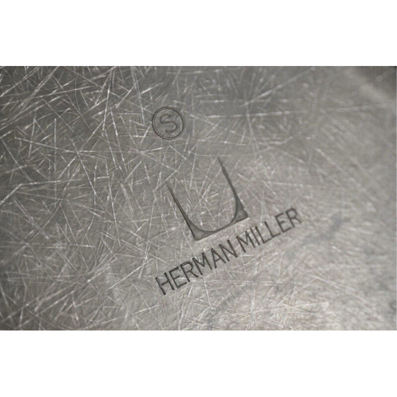 Fauteuil à bascules vintage en fibre de verre apparente Herman Miller