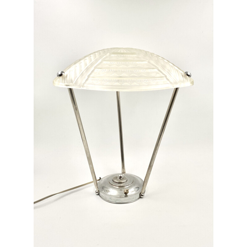 Vintage Table Lamp, NoverdyJean Noverdy Art Deco France 1930