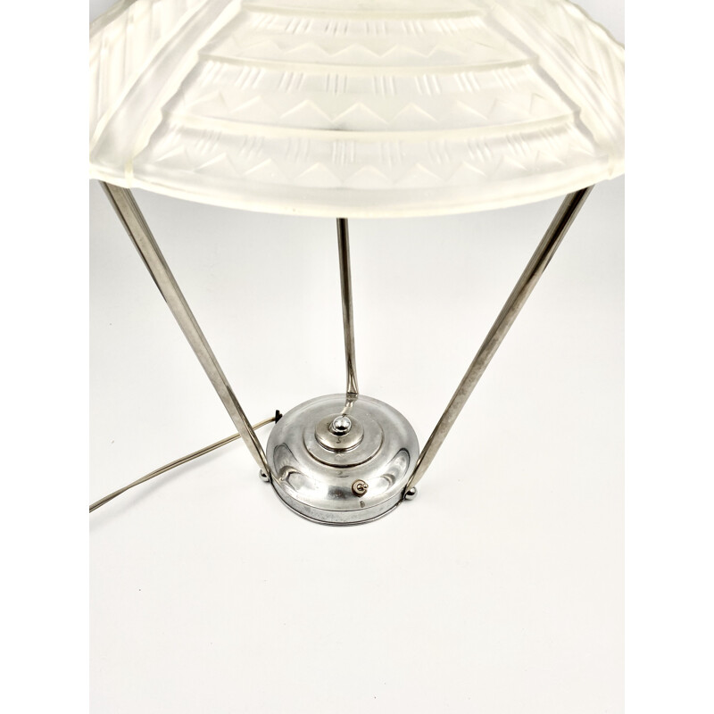 Vintage Table Lamp, NoverdyJean Noverdy Art Deco France 1930