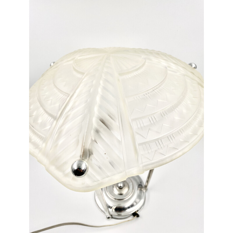 Vintage Table Lamp, NoverdyJean Noverdy Art Deco France 1930