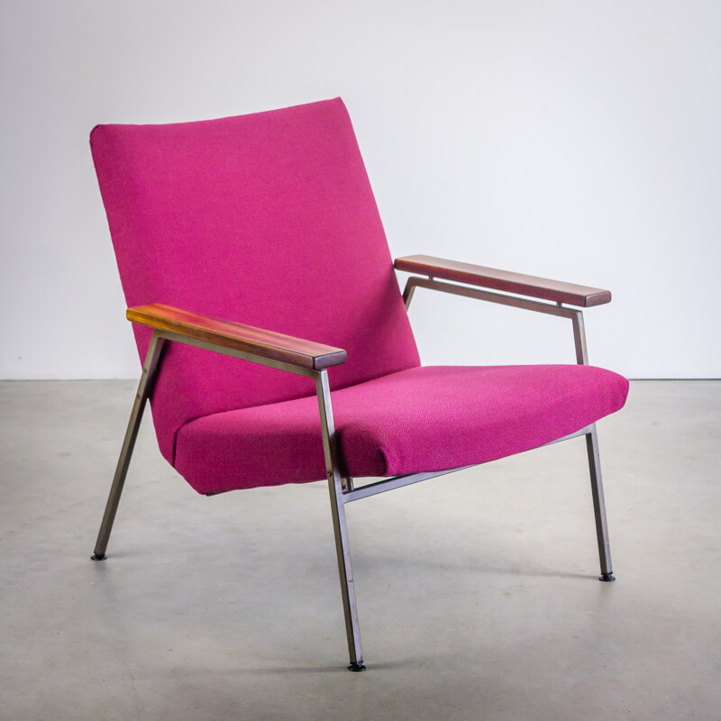 Mid-century Gelderland fuschia pink armchair, Rob PARRY - 1960s