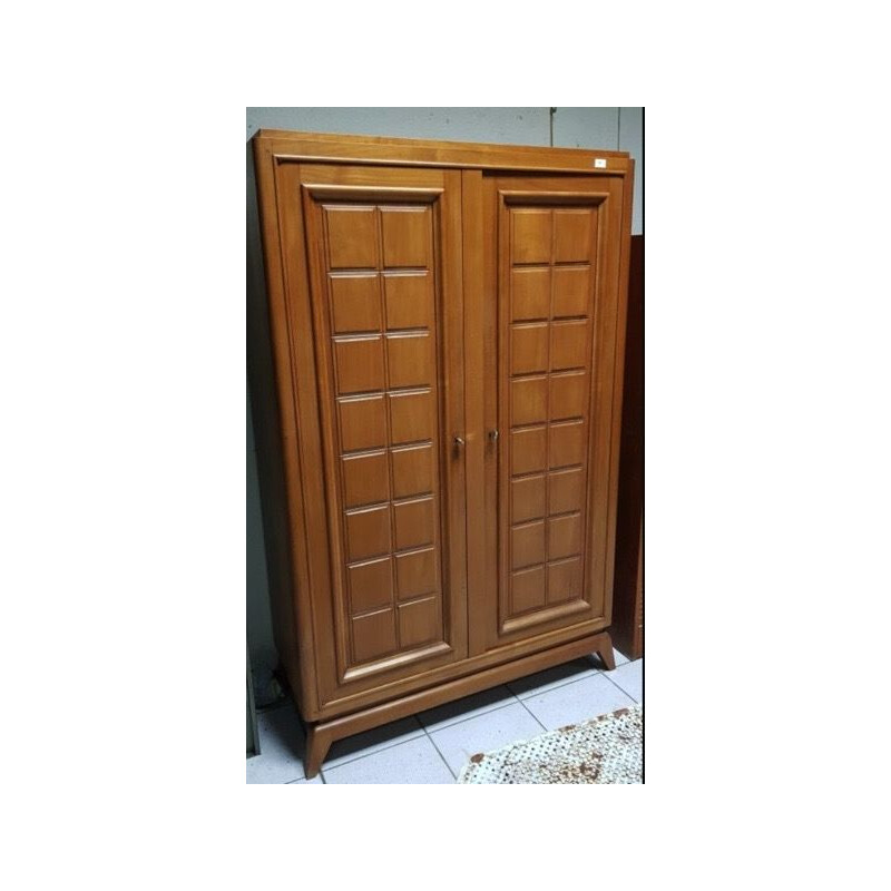 Vmintage armoire solid cherrywood  Marcel Gascoin 1950