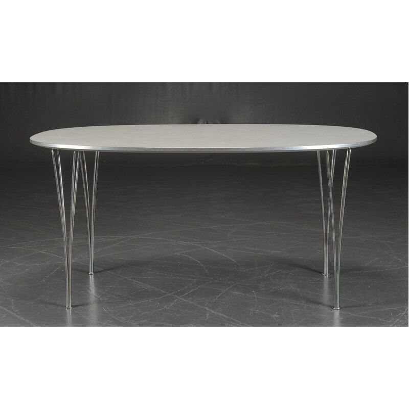 Vintage Super-Elliptical table by Jacobsen, Hein and Mathsson Fritz Hansen 1980