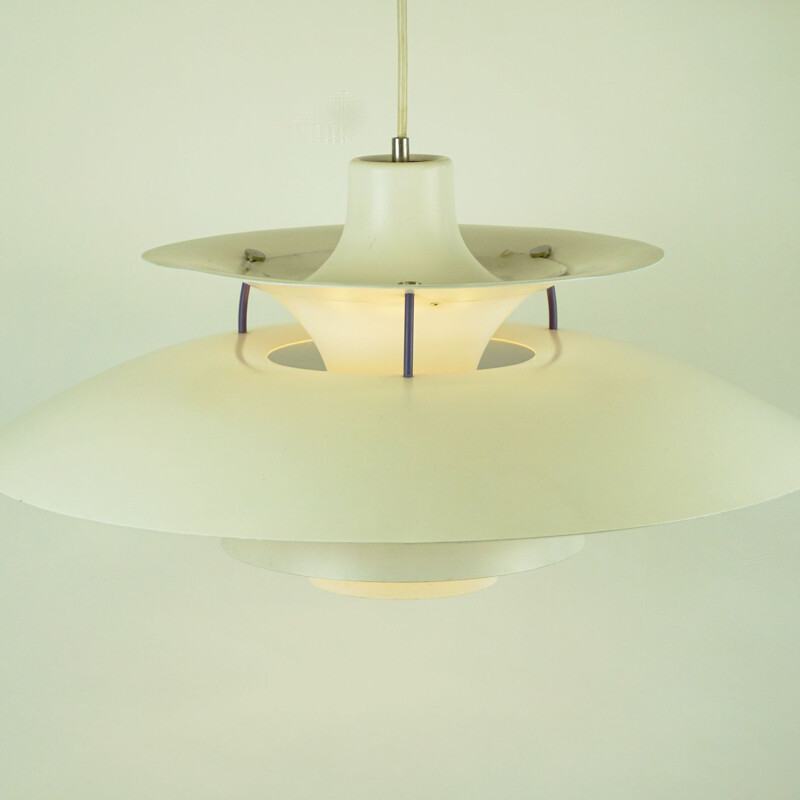 Vintage White  PH5 Pendant by Poul Henningsen for Louis Poulsen Scandinavian 1958