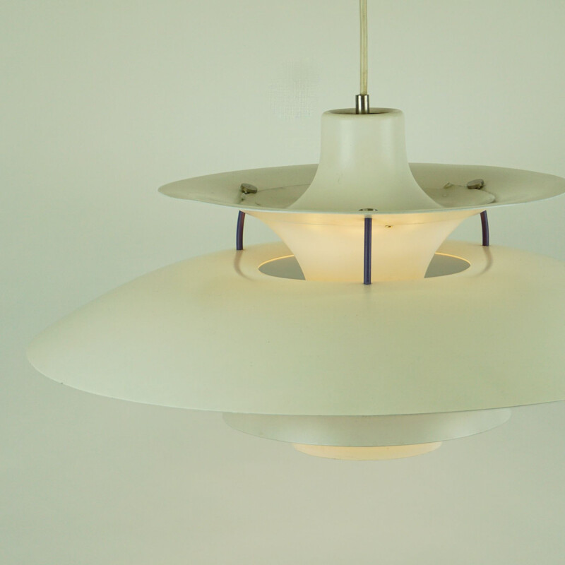 Suspension Vintage White PH5 de Poul Henningsen pour Louis Poulsen Scandinavian 1958