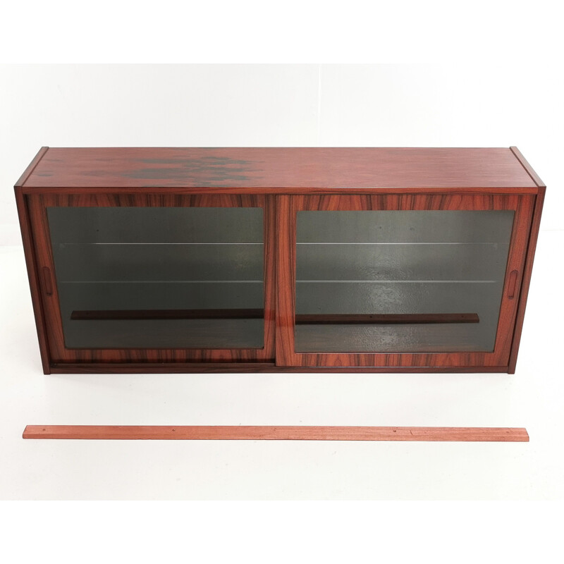 Vintage Hundevad Rosewood Wall Unit Display Cabinet 1970