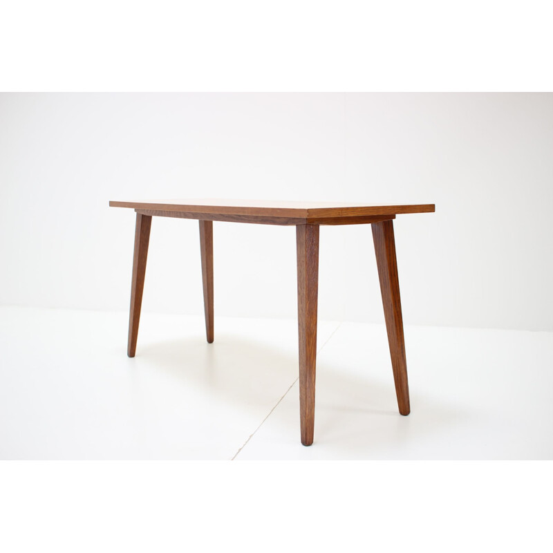 Vintage walnut coffee table by Dřevotvar, Czechoslovakia 1956