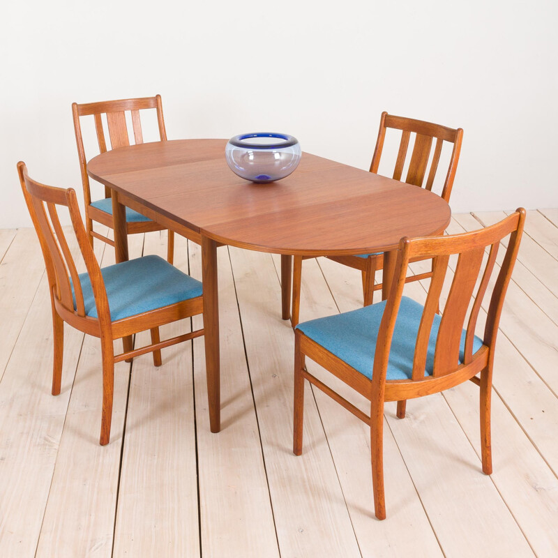 Vintage extension drop leaf table in teak Danish 1960s