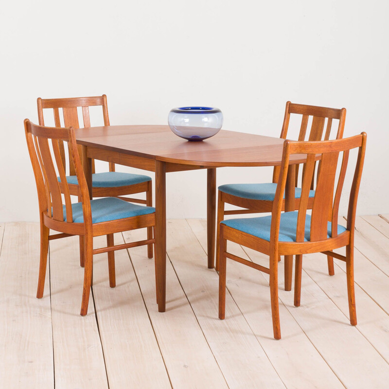 Vintage extension drop leaf table in teak Danish 1960s