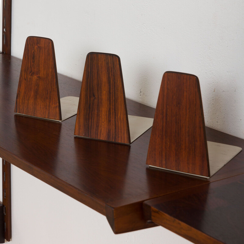 Vintage Rosewood Wall Unit by Kai Kristiansen for FM Møbler, Denmark, 1960s