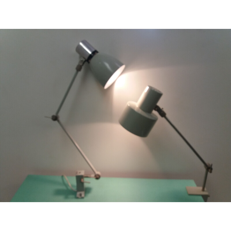 Verstellbare industrielle Vintage-Tischlampe aus Metall, Tschechoslowakei 1960