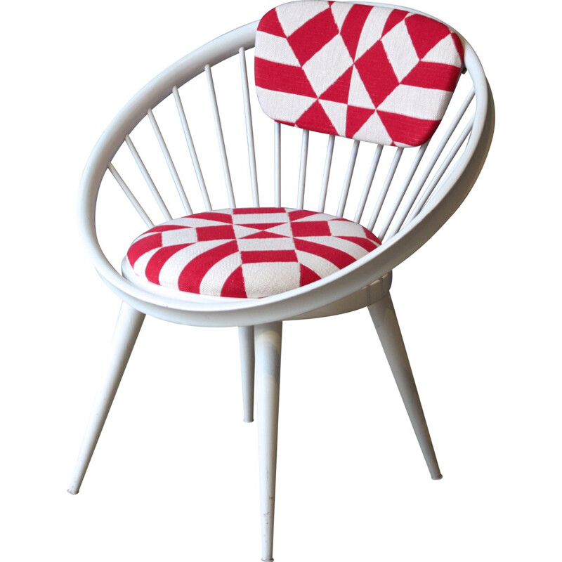 Mid-century Swedish circular chair, Ingve EKSTROM - 1960s