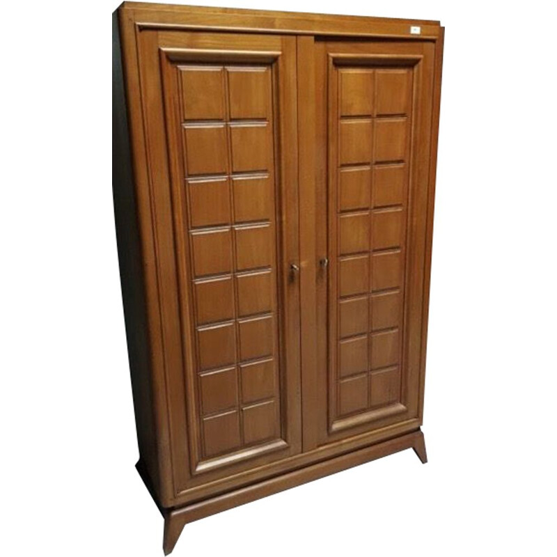 Vmintage armoire solid cherrywood  Marcel Gascoin 1950