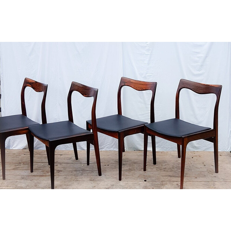 Set Of 4 vintage Rosewood Niels Moller Dining Chairs