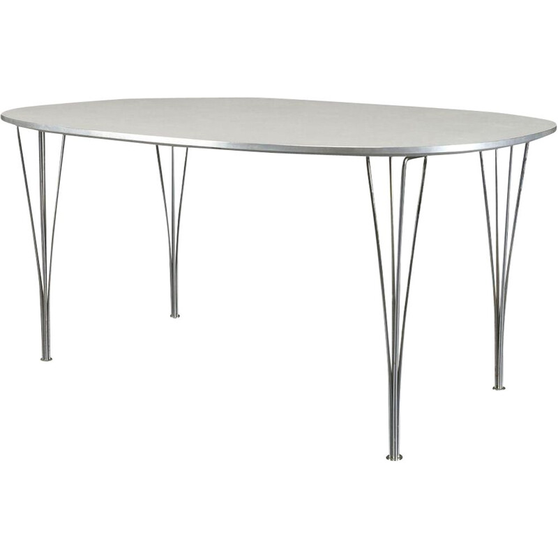 Vintage Super-Elliptical table by Jacobsen, Hein and Mathsson Fritz Hansen 1980